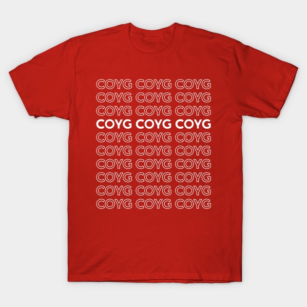 COYG COYG COYG (White) T-Shirt by truffela